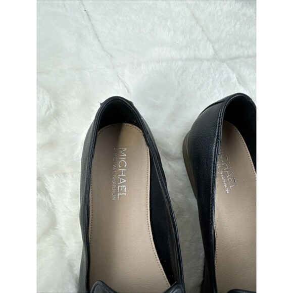 Michael Michael Shannon Womens 10 Sherrill Slip On Loafers Flats 103650 Black - Picture 3 of 8